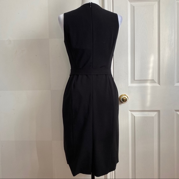 Calvin Klein Stretch Black Dress with Belt - Picture 4 of 9